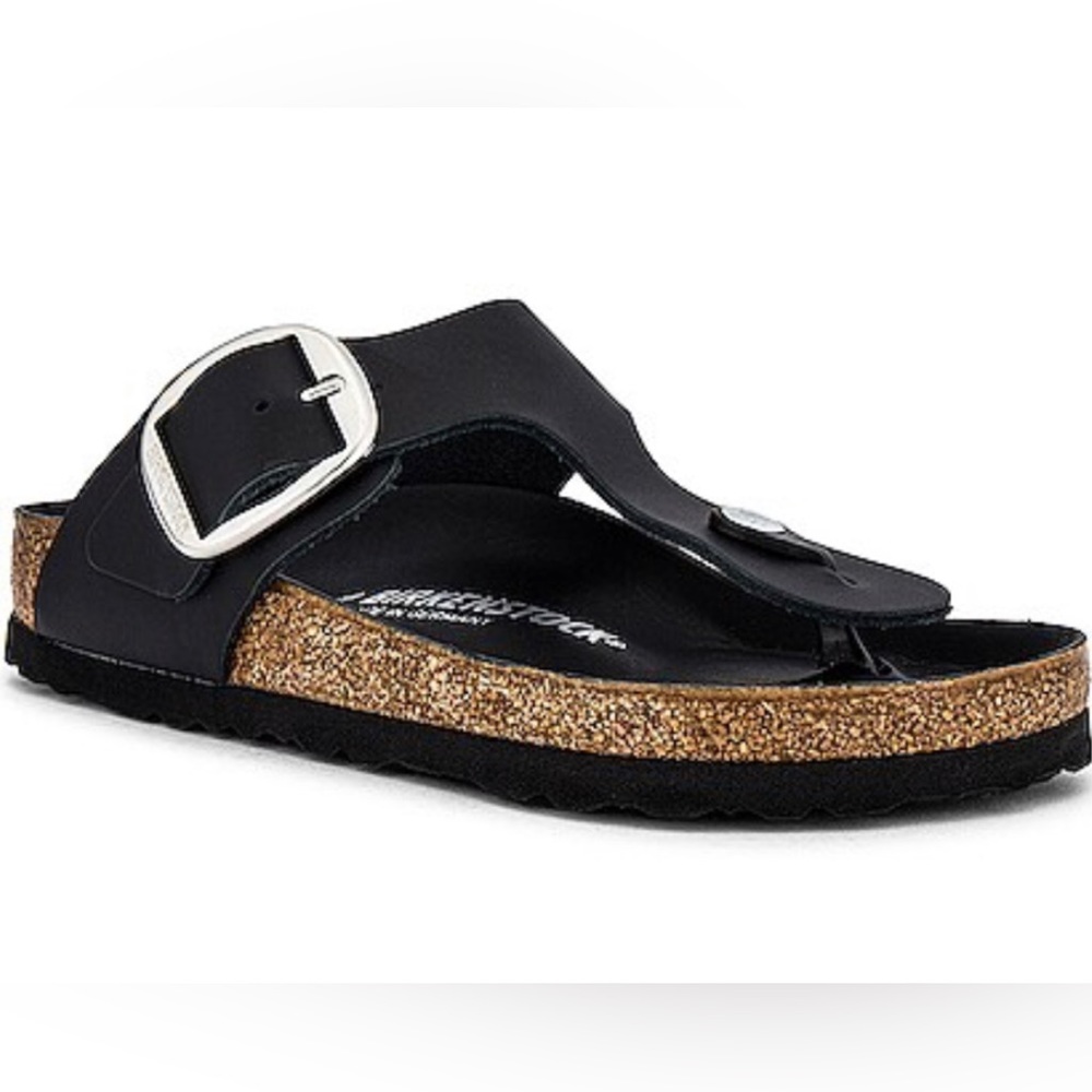 Birkenstock Gizeh big buckle sandal black size 40
